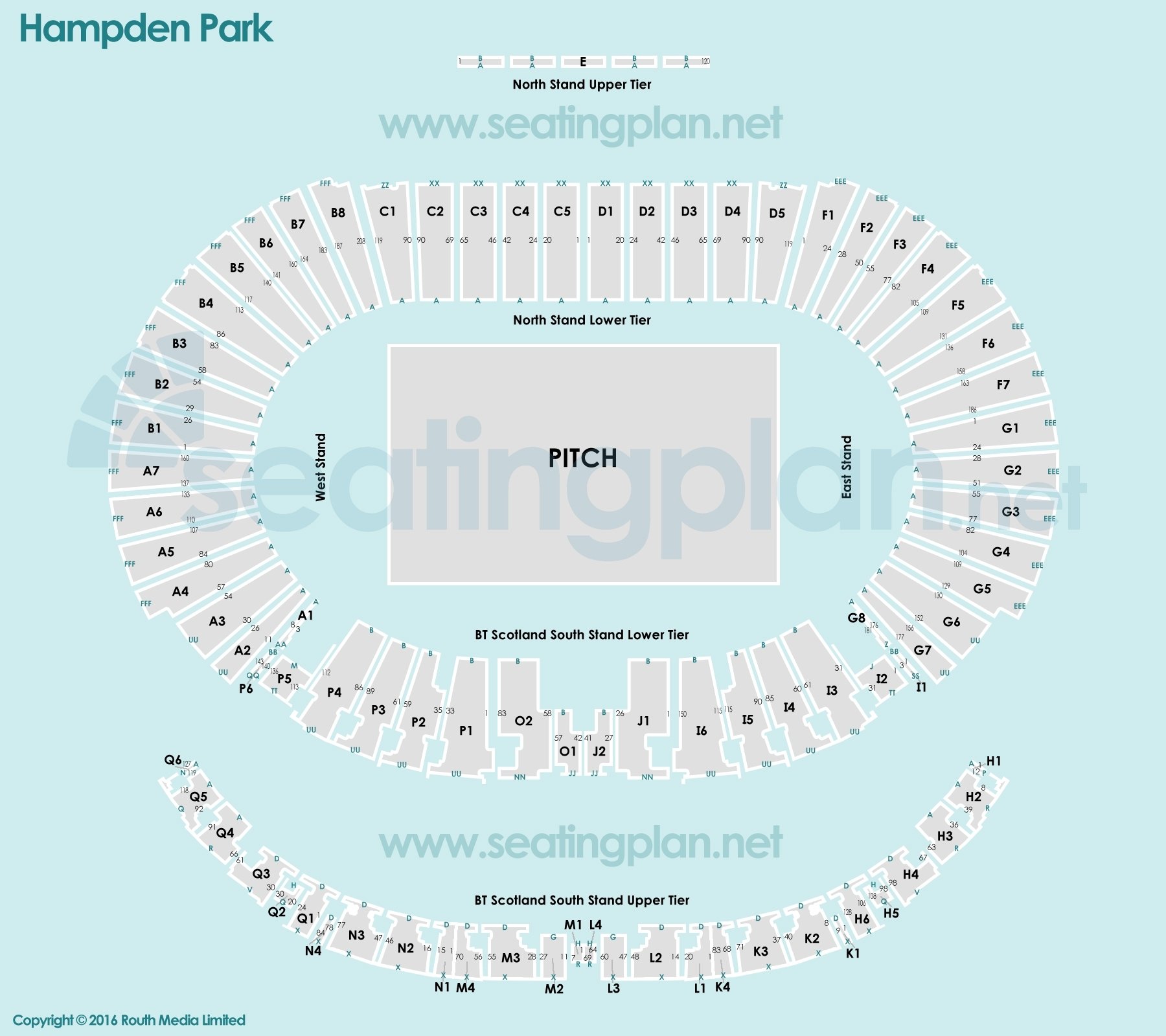 Lane Stadium Seating Chart With Rows And Seat Numbers