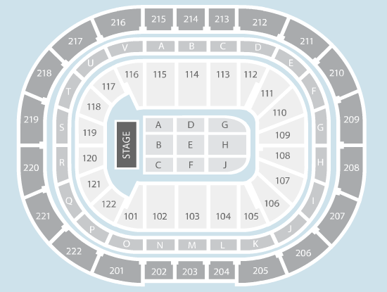 Seated Seating Plan Manchester Arena