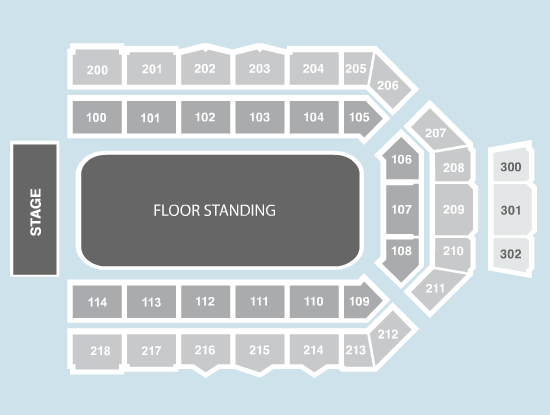 Standing Seating Plan Metro Radio Arena