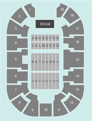Darts Seating Plan - Motorpoint Arena Nottingham