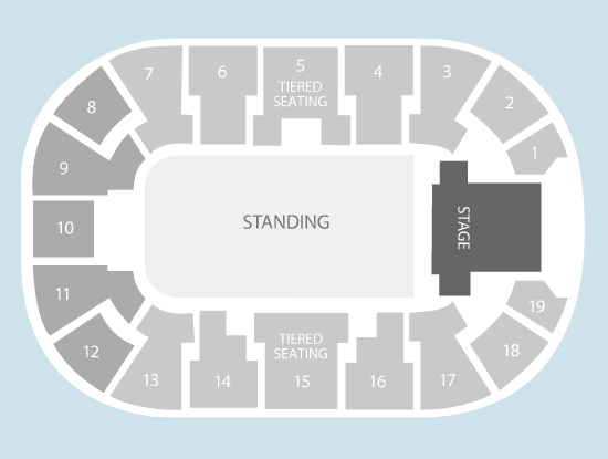 Standing Seating Plan - Motorpoint Arena Nottingham