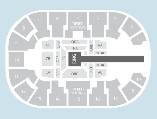 Wrestling Seating Plan - Motorpoint Arena Nottingham