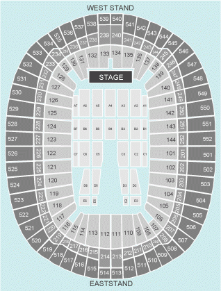 Wembley Seating Chart